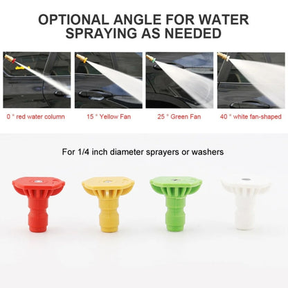 High-pressure Car Washer Nozzle Fan-shaped 1/4 Quick Plug Connector Water Rifle Parts, Specification: 15 Degree (1.6 Nozzle) - Car Washer & Accessories by buy2fix | Online Shopping UK | buy2fix