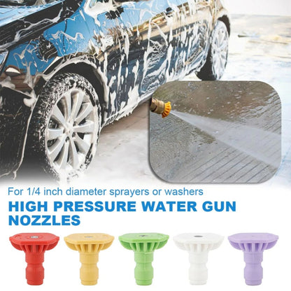 High-pressure Car Washer Nozzle Fan-shaped 1/4 Quick Plug Connector Water Rifle Parts, Specification: 15 Degree (1.4 Nozzle) - Car Washer & Accessories by buy2fix | Online Shopping UK | buy2fix