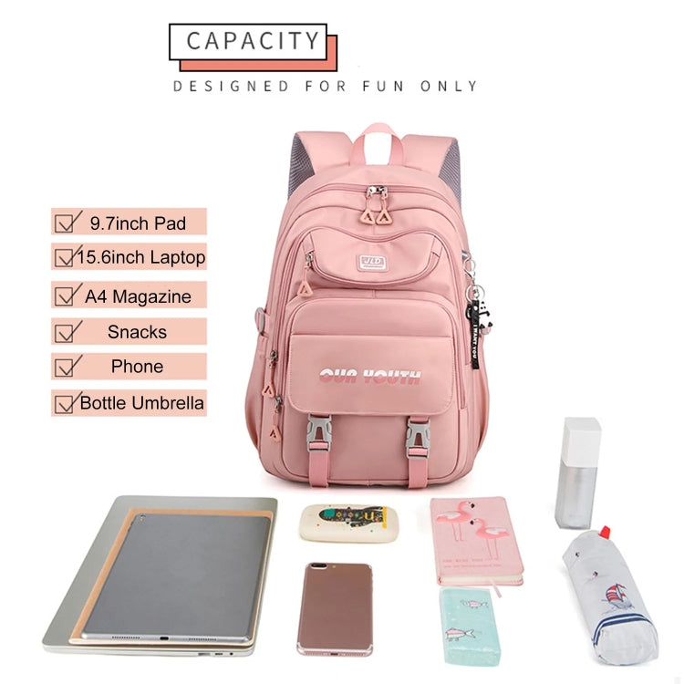 JLD  School Bag College Backpack Anti Theft Travel Bags for Teens Girls Students(Soft Pink) - Double-shoulder Bags by JLD | Online Shopping UK | buy2fix