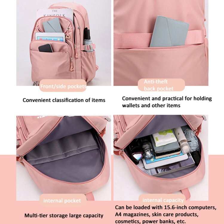 JLD  School Bag College Backpack Anti Theft Travel Bags for Teens Girls Students(Soft Pink) - Double-shoulder Bags by JLD | Online Shopping UK | buy2fix