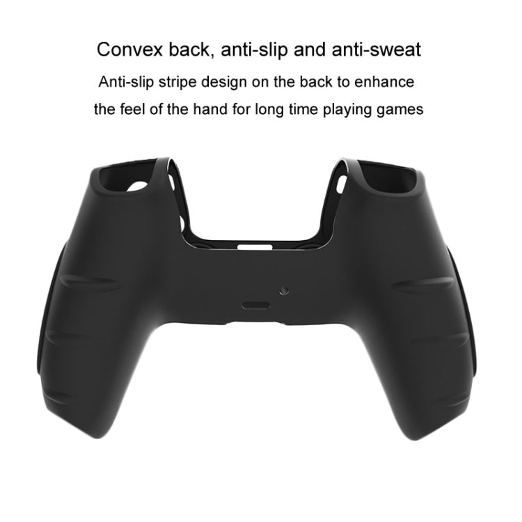 For PS5 Gamepad Silicone Protective Case Anti-Skid Soft Silicone Cover, Color: Blue+8 Hats - Cases by buy2fix | Online Shopping UK | buy2fix