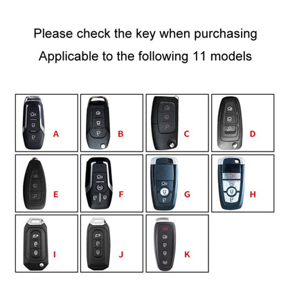 For Ford Car Key Cover Keychain Anti-lost Number Plate, Style: E - Car Key Cases by buy2fix | Online Shopping UK | buy2fix