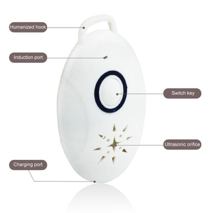 Mini USB Rechargeable Fly Repeller Outdoor Portable Mobile Mosquito Repellent Device(White) - Repellents by buy2fix | Online Shopping UK | buy2fix