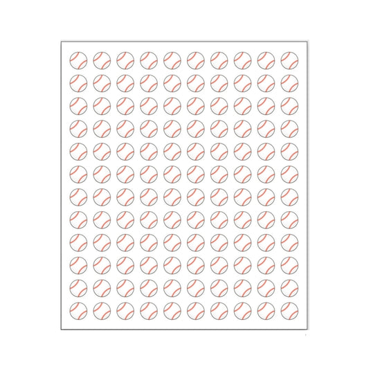 20Sheets /Pack  (2400 Stickers Total) Sports Ball Stickers for Scrapbooking, Crafting(Baseball) - Sticker by buy2fix | Online Shopping UK | buy2fix