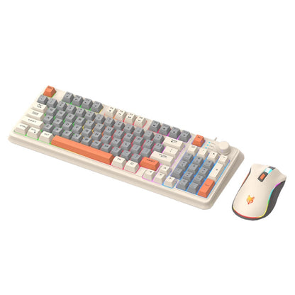 XUNSVFOX K820 Wired Gaming Mechanical Feeling 94 Keys Keyboard And Mouse Set(Bee) - Wired Keyboard by XUNSVFOX | Online Shopping UK | buy2fix