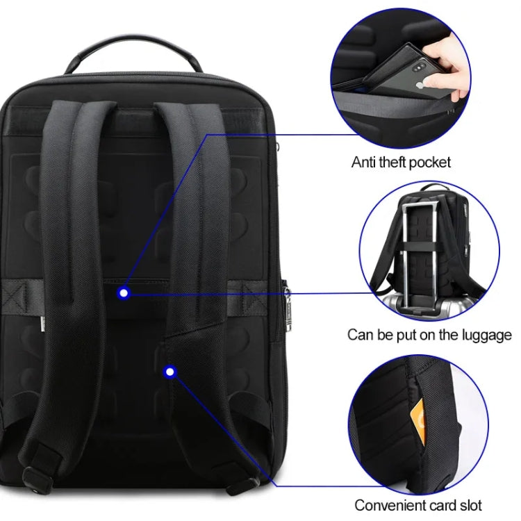 Bopai 61-18911 Large Capacity Waterproof Travel Laptop Backpack With USB+Type-C Port, Color: Ultimate - Backpack by Bopai | Online Shopping UK | buy2fix