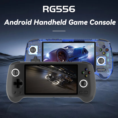ANBERNIC RG556 Handheld Game Console Android 13 System 5.48-Inch AMOLED Screen WIFI Bluetooth Game Player 128GB+256GB(Black) - Pocket Console by ANBERNIC | Online Shopping UK | buy2fix