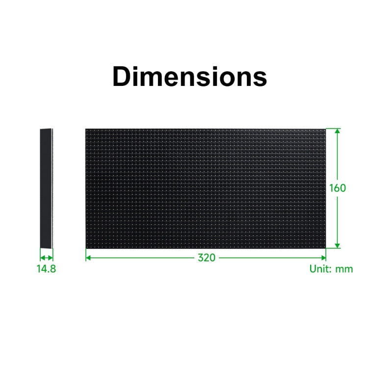 Waveshare RGB Full-color LED Matrix Panel, 5mm Pitch, 64x32 Pixels, Adjustable Brightness(25848) - Other Accessories by Waveshare | Online Shopping UK | buy2fix