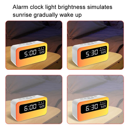 JSK-L30 Bluetooth Speaker Atmosphere Alarm Clock Regularly Wake Up APP Smart Home Charging Night Light(White) - Alarm Clocks by buy2fix | Online Shopping UK | buy2fix