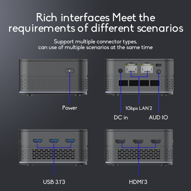 T9 Plus N100 DDR5 16G+128G EU Plug 12th Alder Lake Dual Gigabit LAN+3 HDMI 4K HD Pocket Mini PC - Windows Mini PCs by buy2fix | Online Shopping UK | buy2fix