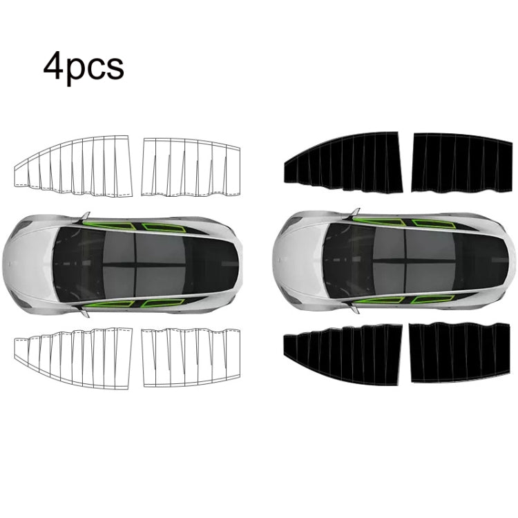 For Tesla Model 3 4pcs Black Car Side Window Privacy Sun Protection Curtain - Window Foils & Solar Protection by buy2fix | Online Shopping UK | buy2fix