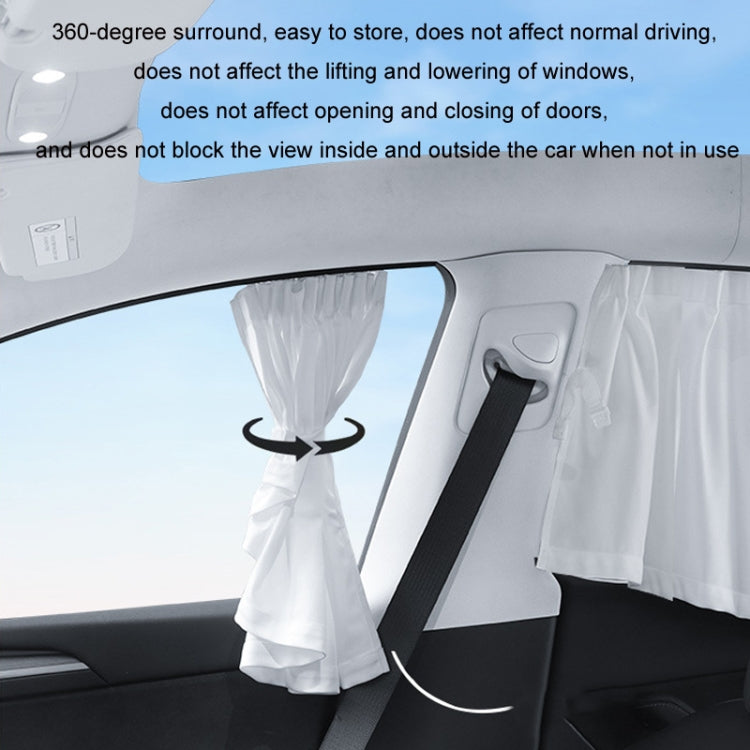 For Tesla Model 3 4pcs Black Car Side Window Privacy Sun Protection Curtain - Window Foils & Solar Protection by buy2fix | Online Shopping UK | buy2fix