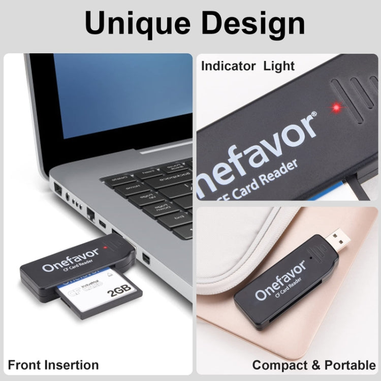 Onefavor USB2.0 High Speed Read And Write CF Card Reader, Model: USB Interface -  by Onefavor | Online Shopping UK | buy2fix