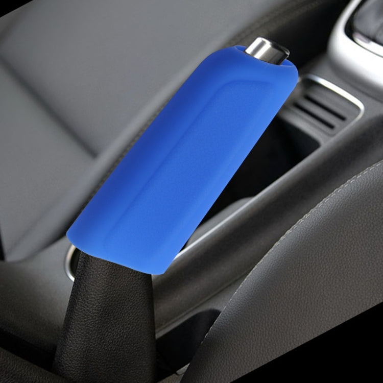 Automotive Silicone Manual Automatic Shift Lever Protective Cover, Size: Handbrake Blue - Shift Knob by buy2fix | Online Shopping UK | buy2fix