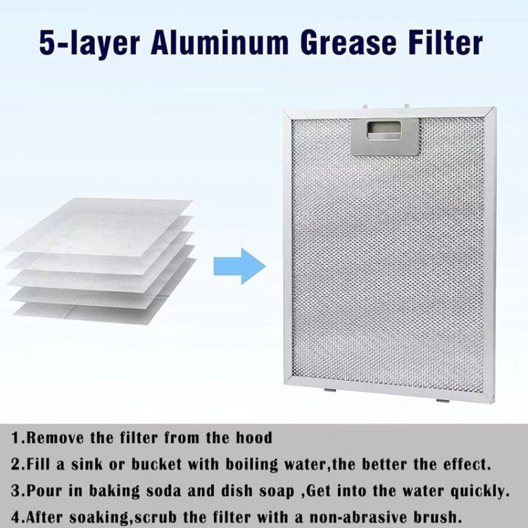 2pcs 10.2 x 12.5 Inch Range Hood Filter 5-Layer Aluminum Mesh Hood Grease Filter - Range Hoods & Accessories by buy2fix | Online Shopping UK | buy2fix