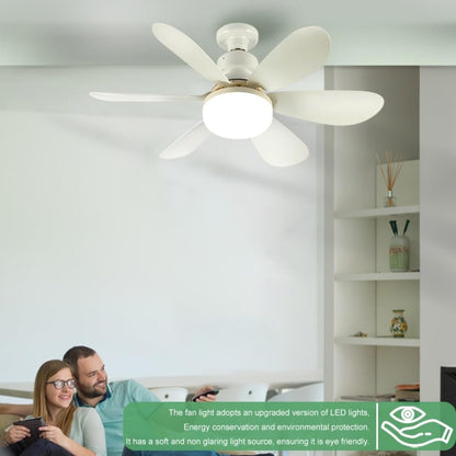 Home Small Fan Light E27 Snail Mouth Suspension Fan Lamp, Size: 420x205mm 30W Multi-color(Remote Control Without Base) - Electric Fans by buy2fix | Online Shopping UK | buy2fix