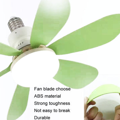 Home Small Fan Light E27 Snail Mouth Suspension Fan Lamp, Size: 420x205mm 30W Matcha Green(Remote Control Without Base) - Electric Fans by buy2fix | Online Shopping UK | buy2fix