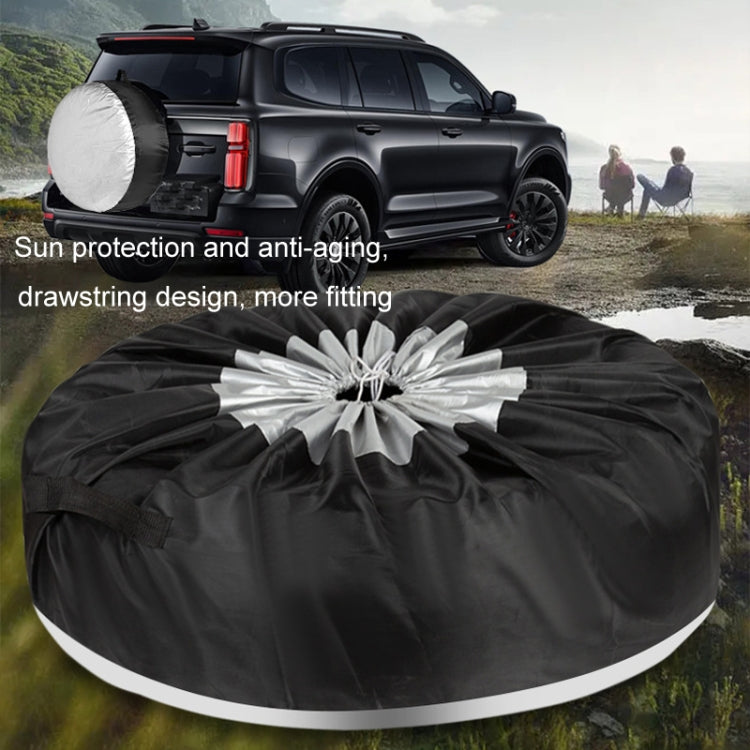 4pcs 65x37cm 210D Oxford Cloth Car Waterproof Dirt-resistant Tire Protective Cover - Window Foils & Solar Protection by buy2fix | Online Shopping UK | buy2fix