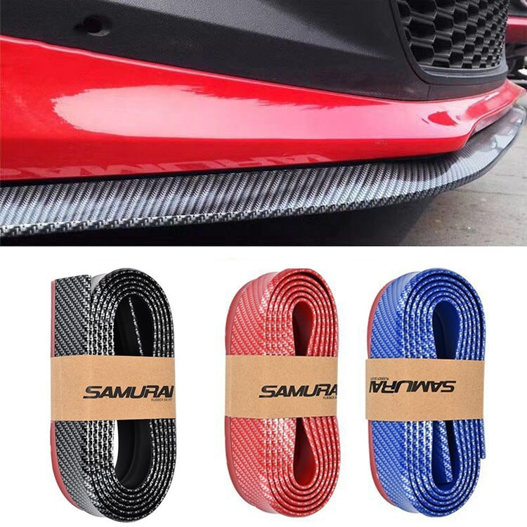 SAMURAI 2.5m Carbon Fiber Car Front Lip Anti-Collision Bumper Modification Strip Supplies, Color: Red - Anti Collision Sticker by SAMURAI | Online Shopping UK | buy2fix