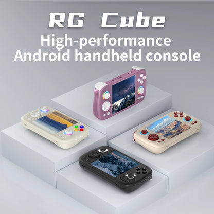 ANBERNIC RG Cube Retro Handheld Game Console With 3.95 Inch Screen T820 CPU Android 13 RGB Light With 128G TF Card(Black) - Pocket Console by ANBERNIC | Online Shopping UK | buy2fix