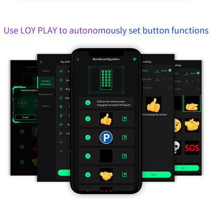 HI.GROOM Car LED Customized Pixel Emoji Lights Bluetooth Remote Control Interactive AI Screen, Style: With Remote Control - Car Monitor by HI.GROOM | Online Shopping UK | buy2fix