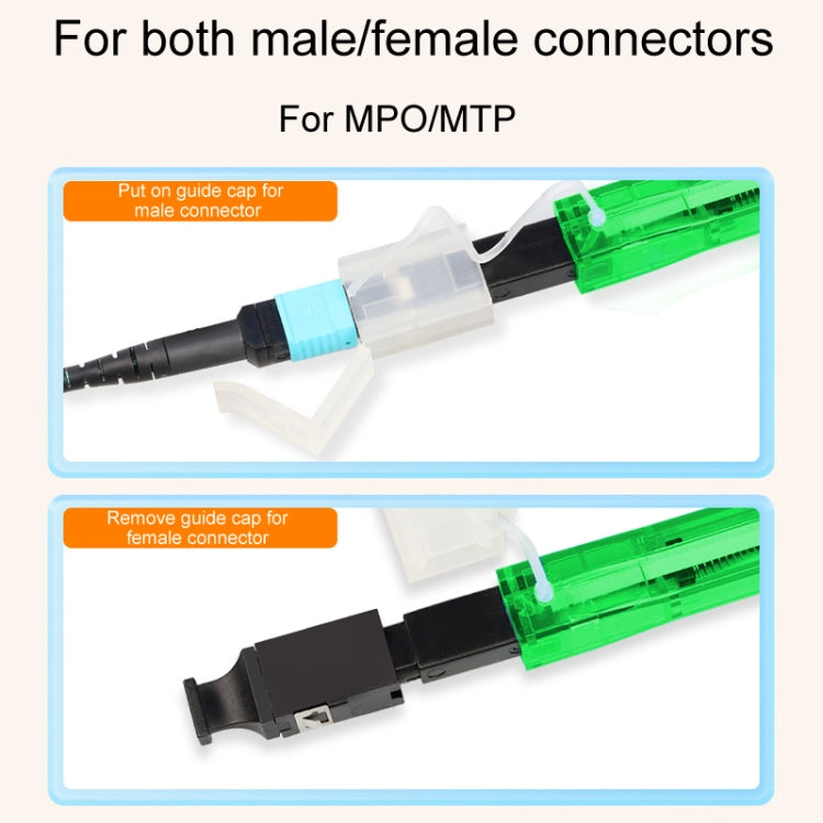 For MPO / MTP Fiber Optic Cleaning Pen Optical Module Ferrule Endface Cleaner(Orange) - Lan Cable and Tools by buy2fix | Online Shopping UK | buy2fix