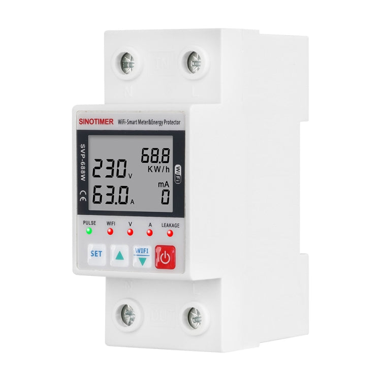 SINOTIMER SVP-688W  TUYA APP WiFi Smart Circuit Breaker Over Under Voltage Protector - Other Tester Tool by SINOTIMER | Online Shopping UK | buy2fix