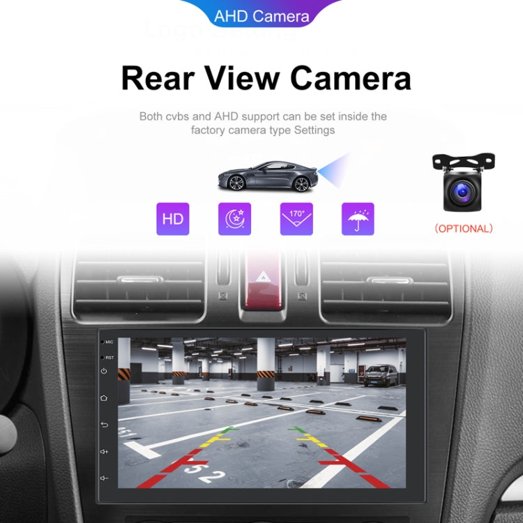 7inch Android 13.0 Dual Butt Universal Wireless Carplay Car Navigation Center Control All-In-One Monitor(Standard+AHD Camera) - Car MP3 & MP4 & MP5 by buy2fix | Online Shopping UK | buy2fix