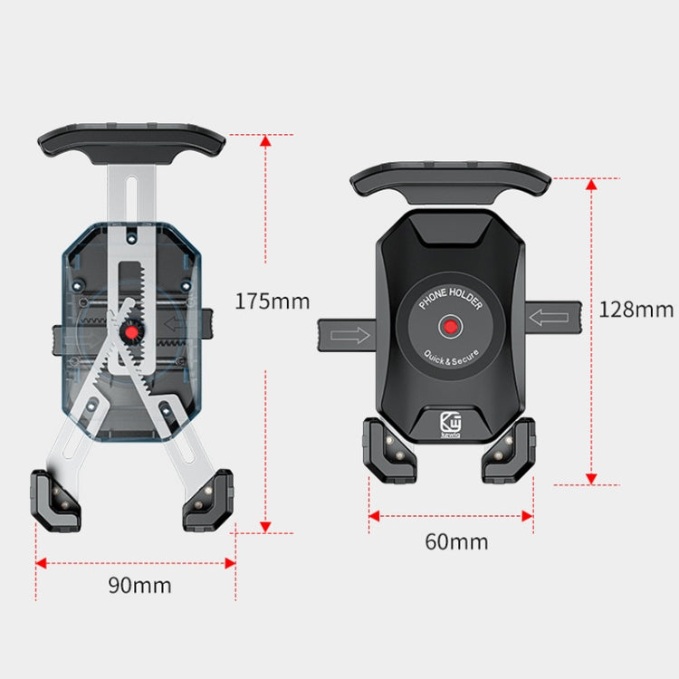 Kewig Motorcycle Heightened Navigation Bracket Outdoor Riding Anti-Theft Cell Phone Holder, Model: M14-C4 - Holder by Kewig | Online Shopping UK | buy2fix