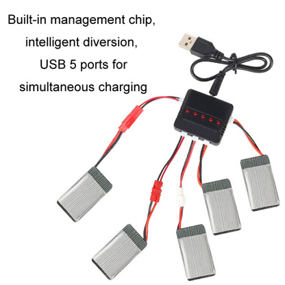 One To Five 3.7V Lithium Battery USB Charger For X5C Aircraf(XH2.54 Port) - Charger by buy2fix | Online Shopping UK | buy2fix