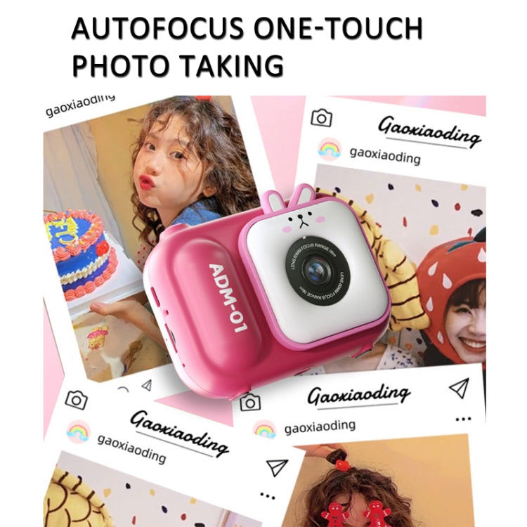 2.4 Inch IPS Screen 48MP Dual Lens Kids Digital Camera Mini Video Camera Without TF Card Pink Bunny - Children Cameras by buy2fix | Online Shopping UK | buy2fix