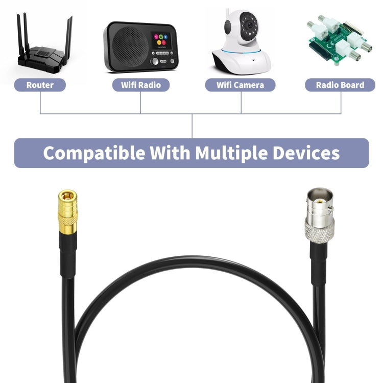 10cm BNC Female To SMB Male RG174 Coaxial Cable - Connectors by buy2fix | Online Shopping UK | buy2fix