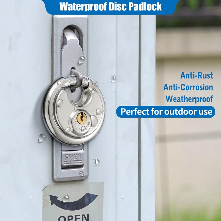 70mm Household Anti-Theft Rust-Proof And Waterproof Pure Copper Core Round Padlock - Padlocks by buy2fix | Online Shopping UK | buy2fix