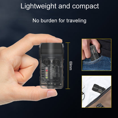 V20 Portable Keychain Light Rechargeable Bright Mini Flashlight(White Red Light) - Mini Flashlight by buy2fix | Online Shopping UK | buy2fix