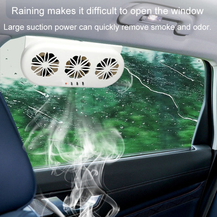 USB Plug-In Car Window Exhaust Fan Car Air Circulation Cooling Ventilation Fan, Color: White - Heating & Fans by buy2fix | Online Shopping UK | buy2fix