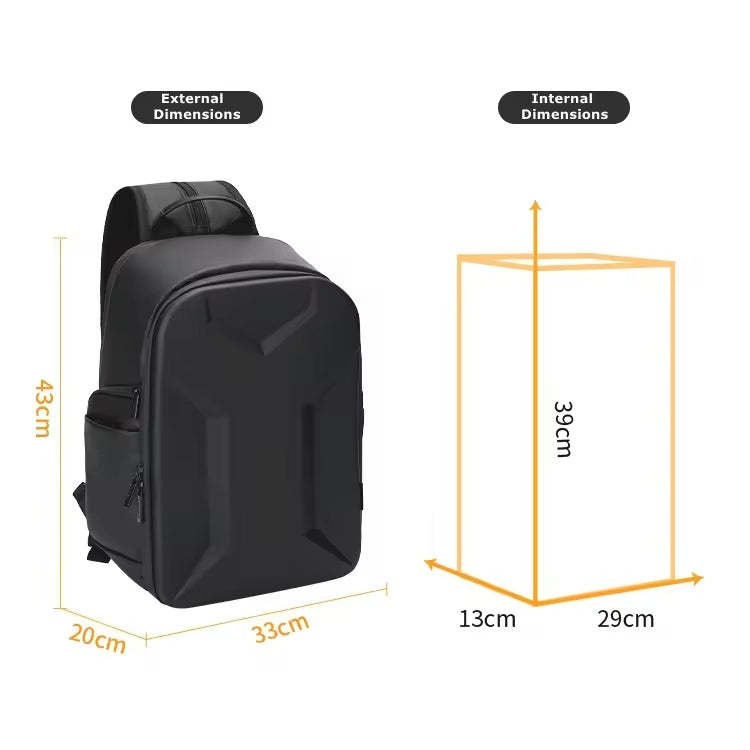 Cwatcun D129 EVA Hard Shell Camera Bag Anti-Knock DSLR Camera Digital Storage Bag(2.0 Small Black) - Backpack by Cwatcun | Online Shopping UK | buy2fix