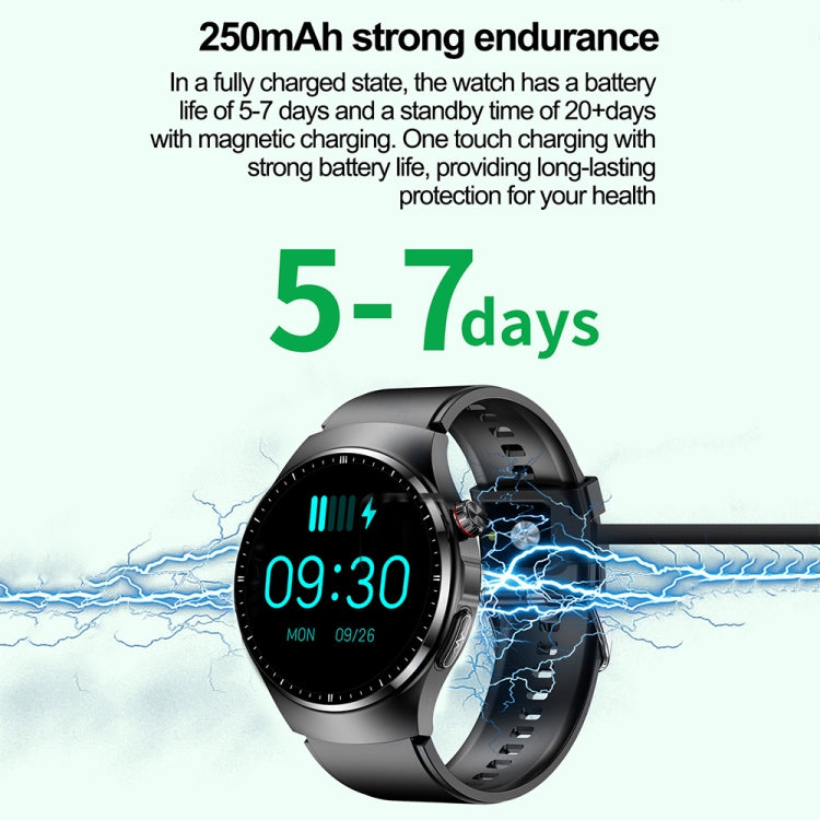 TK25 1.39英寸 IP67 Waterproof Sports Health Monitoring Smart Bluetooth Calling Watch(Black Silicone) - Smart Watches by buy2fix | Online Shopping UK | buy2fix