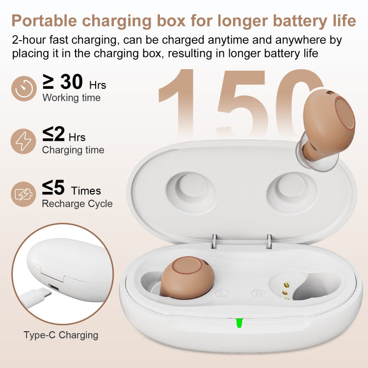 Z-26D1 Digital DSP In-ear TWS Invisible Hearing Aid Rechargeable Touch Control Sound Amplifier(Skin Color) - Hearing Aids by buy2fix | Online Shopping UK | buy2fix