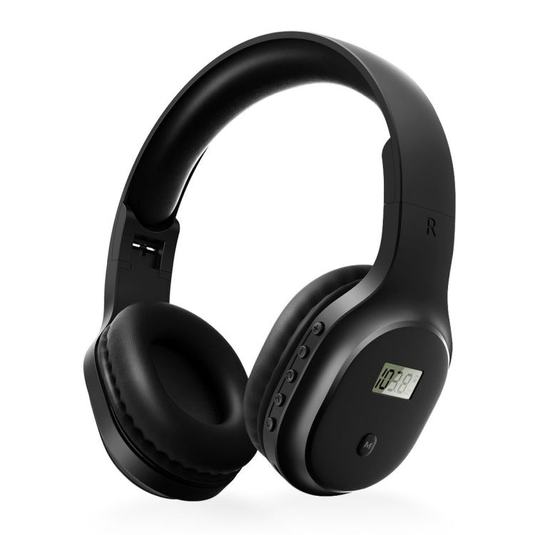 A8 Charging Version Portable Digital Display FM Headphone(Black) - Radio Player by buy2fix | Online Shopping UK | buy2fix