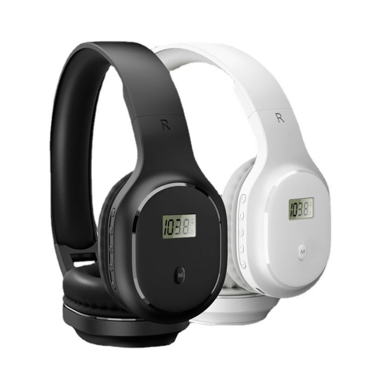 A8 Charging Version Portable Digital Display FM Headphone(Black) - Radio Player by buy2fix | Online Shopping UK | buy2fix