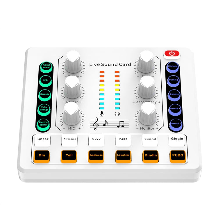 M8 Recording And Singing Live Bluetooth Sound Card Set, Color: White - Live Sound Effects Processors by buy2fix | Online Shopping UK | buy2fix