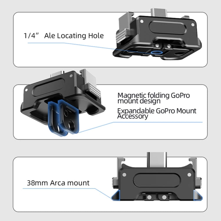 For DJI OSMO Pocket 3 Camera Charging Base Quick Release Mount Adapter With 1/4 Inch Hole, Spec: Only Base - Mount & Holder by buy2fix | Online Shopping UK | buy2fix