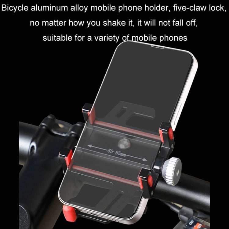 Aluminum Alloy Motorcycle Bicycle Navigation Mobile Phone Holder(Orange) - Holder by buy2fix | Online Shopping UK | buy2fix