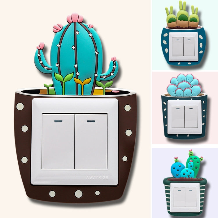 Luminous Three-dimensional Cactus Switch Sticker Socket Panel Cover Decor, Style: Winter Beauty - Sticker by buy2fix | Online Shopping UK | buy2fix