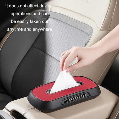 Car Sun Visor Hanging Sunroof Seat Back Tissue Box, Color: Leather Beige - Stowing Tidying by buy2fix | Online Shopping UK | buy2fix