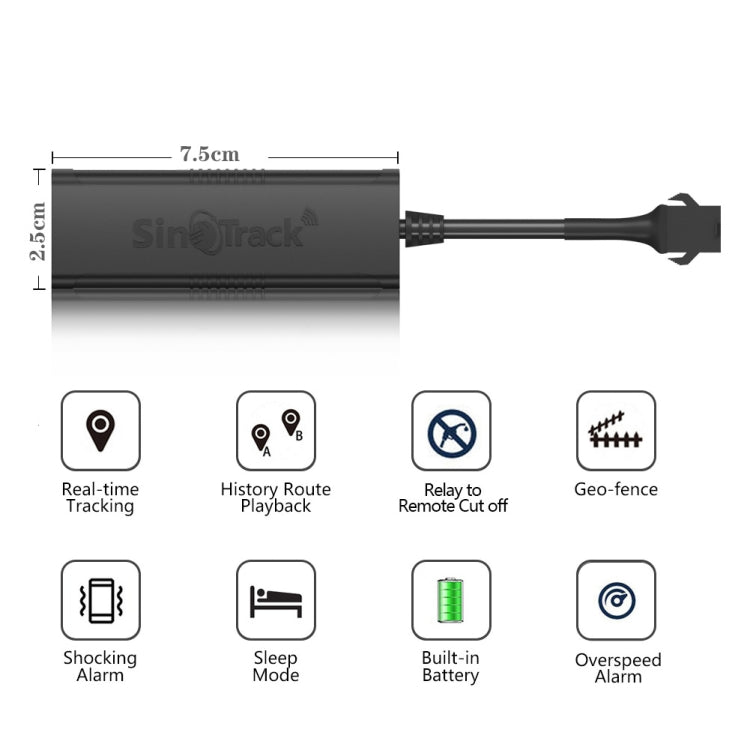 SinoTrack GPS Vehicle-Mounted Motorcycle Car Positioning Tracker, Model: 2G-ST-901M - GPS Accessories by SinoTrack | Online Shopping UK | buy2fix