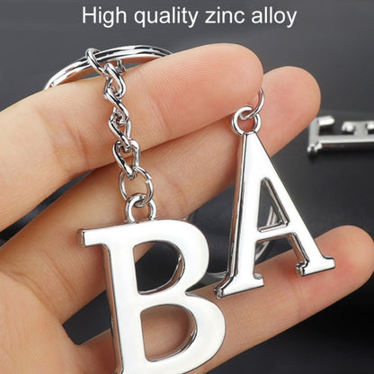 Double-Sided Three-Dimensional Plating Alphabet Keychain, Style: W - Key Rings by buy2fix | Online Shopping UK | buy2fix