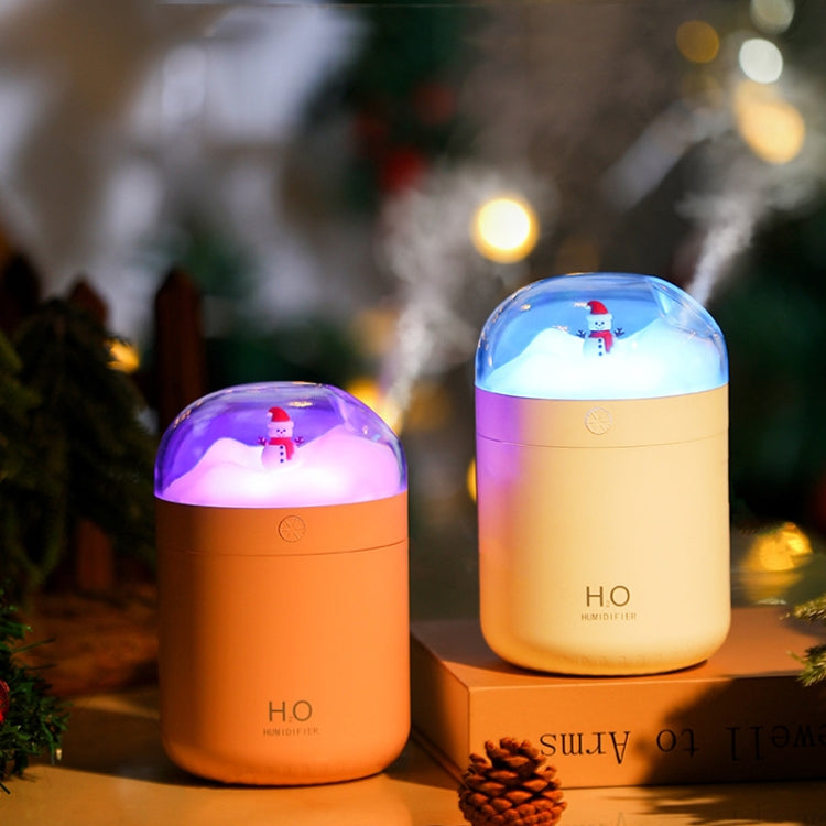 500ml Snowman Humidifier USB Desktop Large Capacity Colorful Ambient Light Air Humidifier(Pink) - Air Purifiers & Accessories by buy2fix | Online Shopping UK | buy2fix