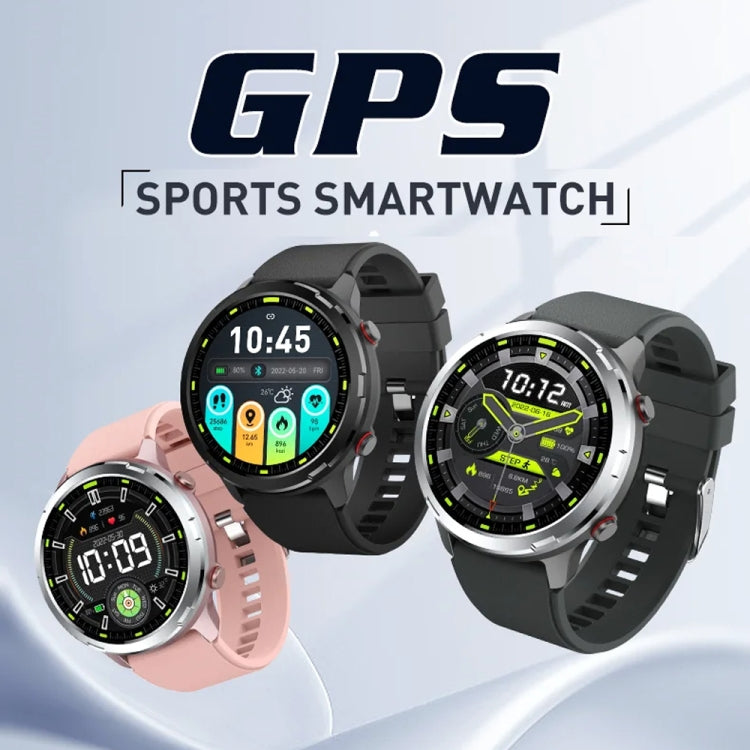 Outdoor GPS Sport Watch 1.32inch HD Round Screen Multi Sport Mode Smartwatch(Silver) - Smart Watches by buy2fix | Online Shopping UK | buy2fix