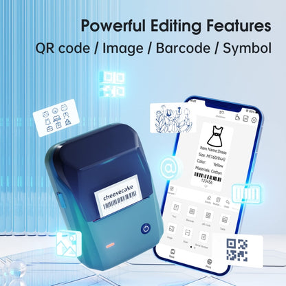 NIIMBOT Portable Bluetooth Sticker Label Thermal Printer(Sky Blue English) - Printer by NIIMBOT | Online Shopping UK | buy2fix